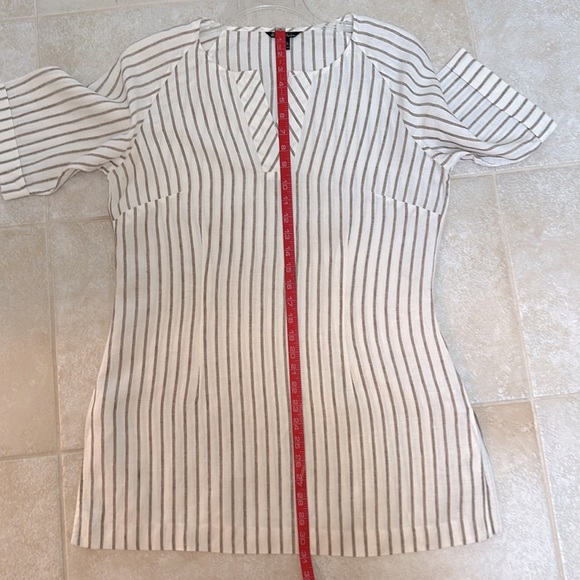 BROOKS BROTHERS Linen striped tunic sz M - Picture 7 of 7